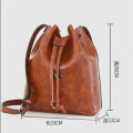 Oil wax material women high quality fashion ladies sling bag handbag